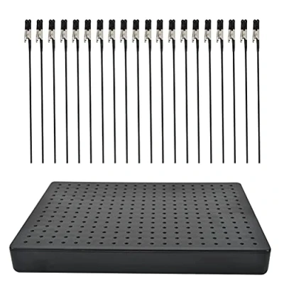 Afbeelding van TIMESETL Model Painting Tool met standaard en 20 stuks krokodillenklemmen, krokodillenklem standaard, werkstukhouder voor modelbouw, flexibele lakstandaard knutselen decoreren