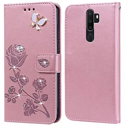Afbeelding van Hoesje voor OPPO A5 2020/A9 2020 Hoes,Standfunctie,Kaartenvak,Siliconen beschermhoes,klaphoes telefoonhoesje Case Cover 2020(6.5&quot;)