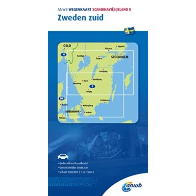 Afbeelding van ANWB Wegenkaart Scandinavië/IJsland 5. Zweden Zuid