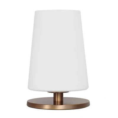 Afbeelding van Steinhauer Ancilla tafellamp wit 24 cm hoog glas
