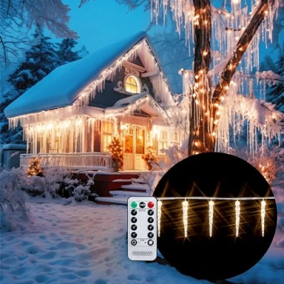 Afbeelding van Monzana Lichtsnoer 80 LED met Afstandsbediening Warm Wit 11,5x5m
