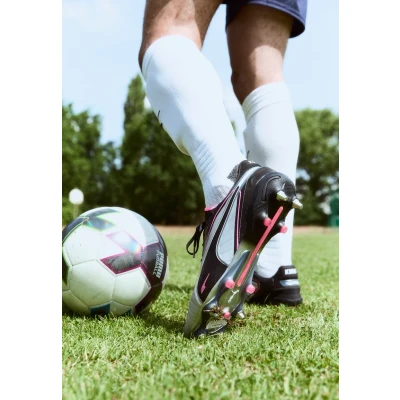 Afbeelding van Puma KING Ultimate Voetbalschoenen met metalen noppen Silver coloured/black/sun struck/white, Heren, Maat: 40, struck/white