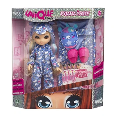 Afbeelding van UNIQUE EYES Party Rebecca pyjama met vele accessoires, feestuitnodigingen voor het organiseren van grappige avonden, meisjes vanaf 3 jaar, MYM15300, waardevolle games