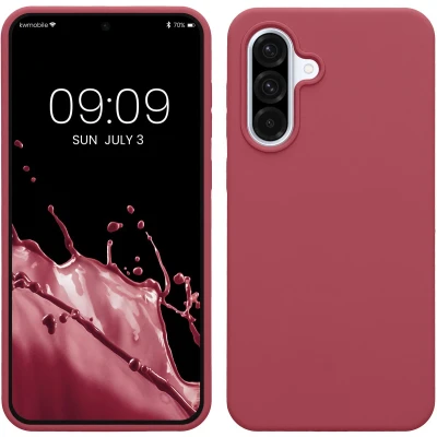 Afbeelding van kwmobile telefoonhoesje geschikt voor Samsung Galaxy A36 5G Hoesje met siliconen coating Smartphone case in donkerroze