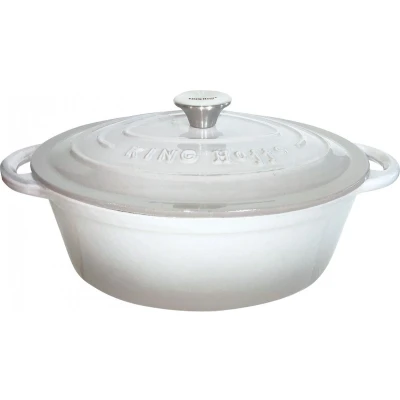 Afbeelding van Kinghoff 1613 gietijzeren braadpan ovaal 33cm 6,2L Grijs emaille