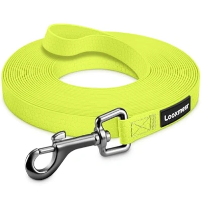 Afbeelding van Looxmeer hondenriem, 3m / 5m 10m 15m hondenriem met handriem en gaasvak, waterdichte trainingslijn voor grote middelgrote kleine honden, robuuste riem
