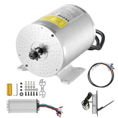 Afbeelding van VEVOR borstelloze DC motor 48V 1800W met controller voetpedaal accelerator