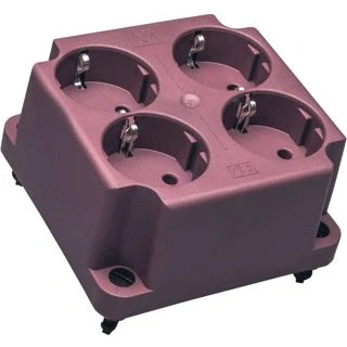 Afbeelding van Abb deksel 3640 met 4 voudige wcd rood gerecycled kunststof 1spa007130f9265