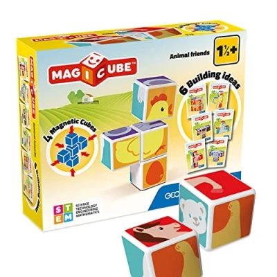 Afbeelding van Geomag 132&#039; Magicube Animal Friends Building Set, Multicolor