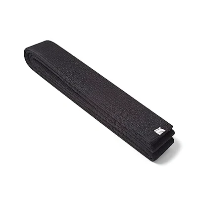 Afbeelding van Vechtsporten Proffesional Katoen 2&quot; Brede Zwarte Riem (Karate, Judo,), Zwart, 340cm