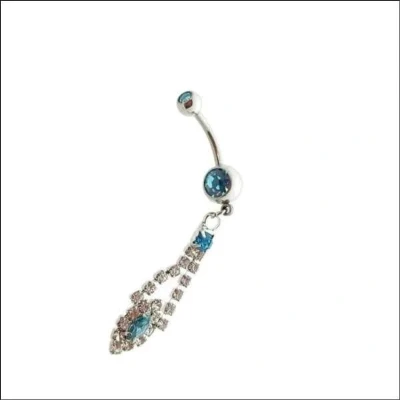 Afbeelding van Navelpiercing hanger blauw