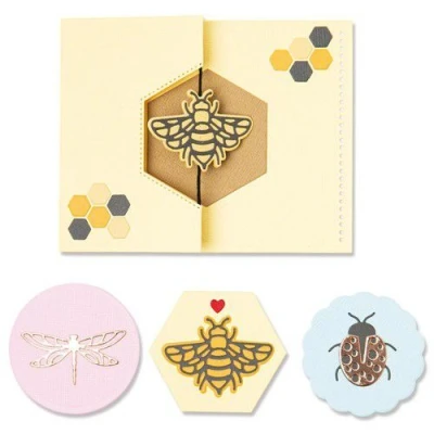 Afbeelding van Sizzix Thinlits Die Set 16PK Summer Spinner Card 665886 Lisa Jones (04 22)