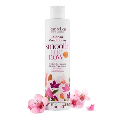 Afbeelding van Jean &amp; Len Conditioner Opbouw Amandel keratine, voor structureel beschadigd haar, temt kroezen en geeft glans, met plantaardige zonder parabenen siliconen, veganistisch, 300 ml