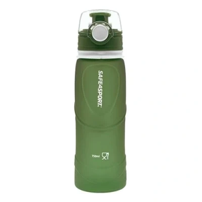 Afbeelding van SAFE4SPORT bidon groen siliconen opvouwbare 750 ml grote oprolbare