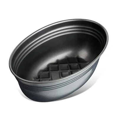 Afbeelding van Zenker Broodvorm ovaal zwart metallic, broodbakvorm met keramische versterkte antiaanbaklaag, cakevorm van hoogwaardig plaatstaal, bakvorm voor brood (kleur: zwart), hoeveelheid: 1 stuk