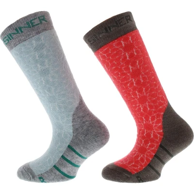 Afbeelding van Sinner Stars Skisokken Junior 2 pack EU 23 26 Kleurloos Ski &amp; Snowboardsokken