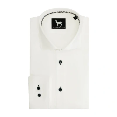 Afbeelding van Gents Overhemd Blumfontain uni wit Maat XL