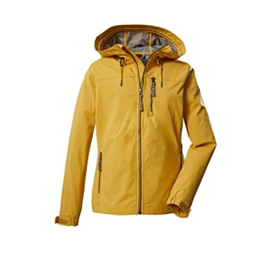 Afbeelding van G.I.G.A. DX Women&#039;s Softshelljack/outdoorjack met capuchon GS 97 WMN SFTSHLL JCKT, burned yellow, 40, 38392 000