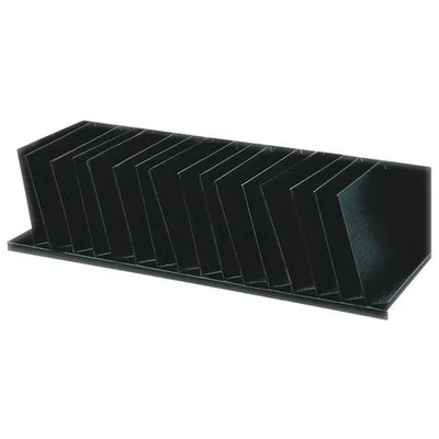 Afbeelding van PAPERFLOW schuine bak, 14 vakken, polystyreen, zwart