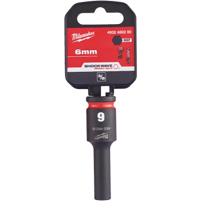 Afbeelding van Milwaukee Accessoires SHOCKWAVE Slagdop 3/8&quot; diep 6mm 1 stuk 4932480280