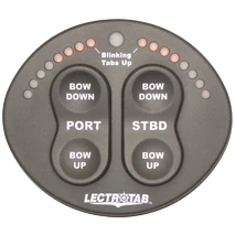 Afbeelding van Bedienpaneel met trim tab indicator 12v en 24v zwart