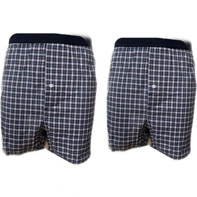 Afbeelding van Embrator 2 stuks mannen Boxershort geruit blauw/wit/lichtblauw 4XL