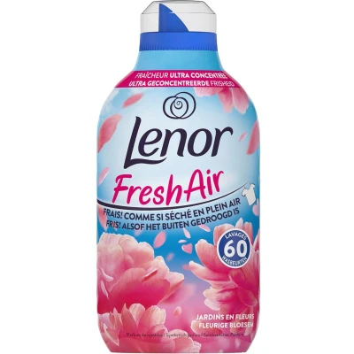 Afbeelding van Lenor Fresh Air Wasverzachter 8 x 60 Wasbeurten, Bloesem Ultrageconcentreerde Frisheid, Gerecyclede Fles