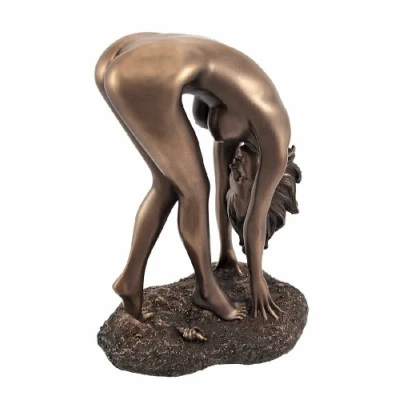 Afbeelding van Veronese Gebronsde Finish Naakt Vrouw Gebogen Over Pose Standbeeld Erotische Kunst