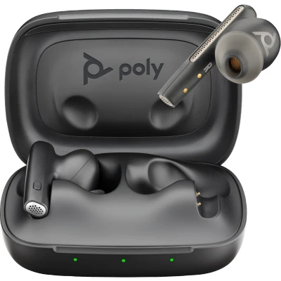 Afbeelding van Randapparaten: Headsets: POLY Voyager Free 60 UC Black Basic Charge Case Oplaadstation
