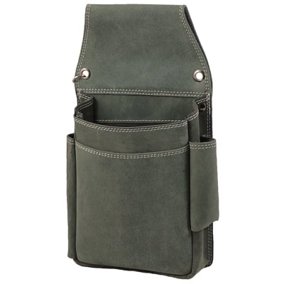 Afbeelding van Landley Leren Horeca Portemonnee Holster Riem voor Kelnerbeurs Robuust Hunter Leer Antraciet