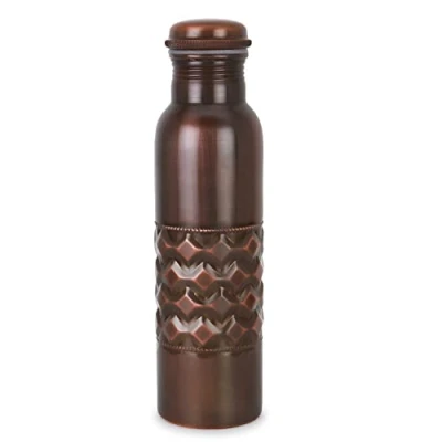 Afbeelding van Zap Impex Travellers Ayurveda Antieke Waterfles van puur koper, voordeelfles, joint vrij, 900 ml