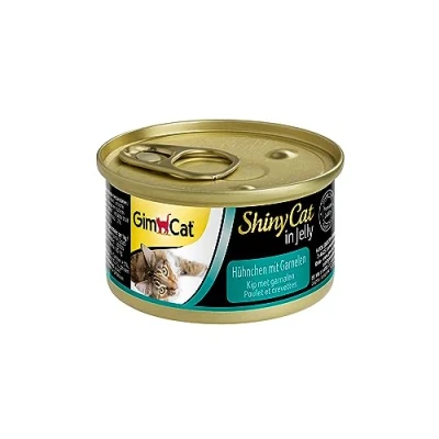Afbeelding van 24x GimCat ShinyCat Kip &amp; Garnalen 70 gr