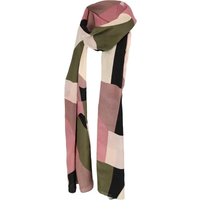 Afbeelding van Sarlini Langwerpige Sjaal Multi Print Khaki