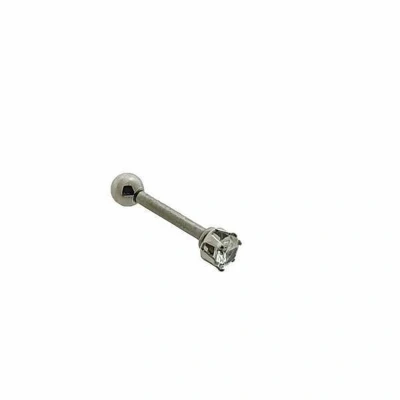 Afbeelding van Helix piercing rond transparant zirkonia chirurgisch staal 1.2mm 7mm 4mm