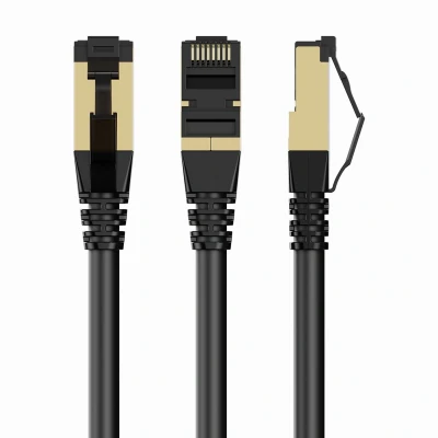 Afbeelding van FTP Category 6 Rigid Network Cable GEMBIRD PP8 LSZHCU BK 0.25M Black 25 cm