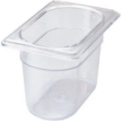 Afbeelding van Gastronorm voedselpan 1/9 0,8 ltr, Rubbermaid, model: VB 120714, 6 stuks per verpakking, transparant