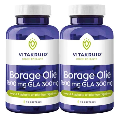 Afbeelding van 2x Vitakruid Borage Olie 65 softgels