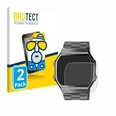 Afbeelding van BROTECT (2 Stuks) Antireflecterende Beschermfolie voor Casio A168WEGG 1BEF Anti Glare Screen Protector, Mat, Ontspiegelend