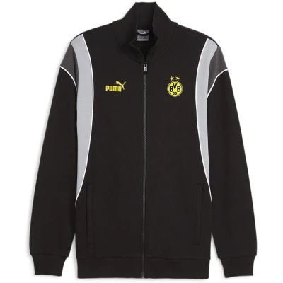 Afbeelding van Puma BVB Borussia Dortmund Ftblarchive Track Jacket Fanartikel, Heren, Maat: Small, Black/cool mid gray