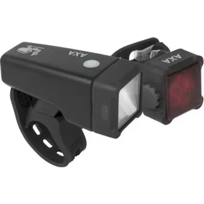 Afbeelding van Axa Niteline T4 R verlichtingsset BikeTotaal.nl Zwart