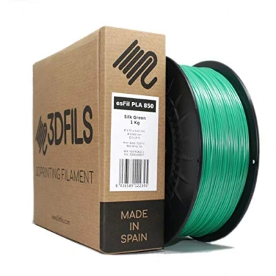 Afbeelding van 3DFILS PLA zijde filament voor 3D print (1 kg, zijdegroen)
