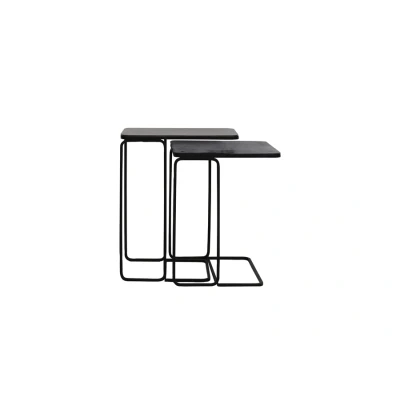 Afbeelding van Light &amp; Living Laja bijzettafel set van 2 koper/brons Metaal