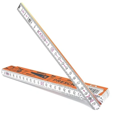 Afbeelding van Presch Duimstok 2m met hoekenschaal Hout Oranje Opvouwbaar Grote en zeer leesbare cijfers Nauwkeurige vergrendeling Folding rule, vouwmeter 2m, meter stick gereedschapsmotief