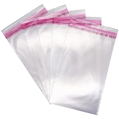 Afbeelding van SKIR&#039;CO (100 stuks) doorzichtige cellofaanzakken 12 x 17 cm, zelfklevende plastic zakken, OPP zelfsluitende voedselzakken