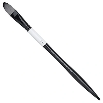 Afbeelding van Winsor &amp; Newton 5083020 Artists penseel, gemaakt van synthetisch haar voor acrylverf en olieverf, vormvast duurzaam Filbert penseel lange Steel Nr. 20,