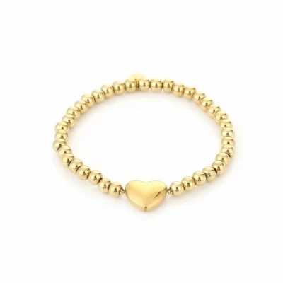 Afbeelding van Bijoutheek Armband (Sieraad) Hart ballen Goud
