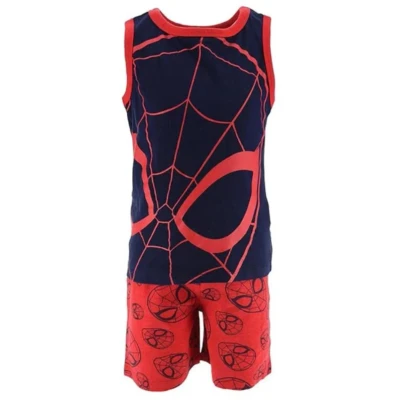 Afbeelding van Marvel Spiderman Pyjama Shortama Navy/Rood Maat 122/128 (128 cm tot 8 jaar)