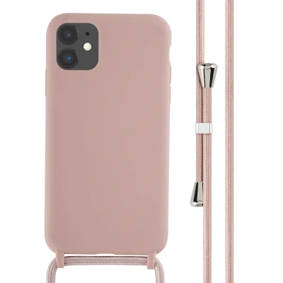 Afbeelding van Apple iPhone 11 Hoesje Siliconen en TPU (zacht) imoshion Softcase/Koordhoesje/Backcover Roze Telefoonhoesje