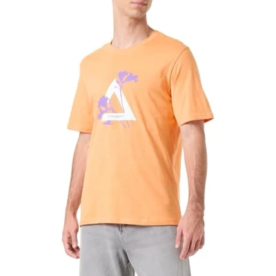 Afbeelding van Jack &amp; Jones JCOFLORAL Triangle Tee SS Crew Neck FST, mandarijn, XS