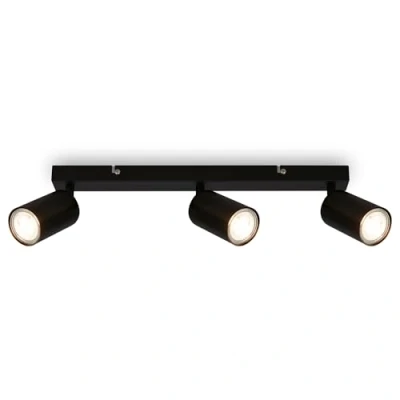 Afbeelding van Briloner Tib Plafond projector 2172035 Zwenkbaar Aan/Uit via wandschakelaar 15,5 x 5,5 44 cm Zwart